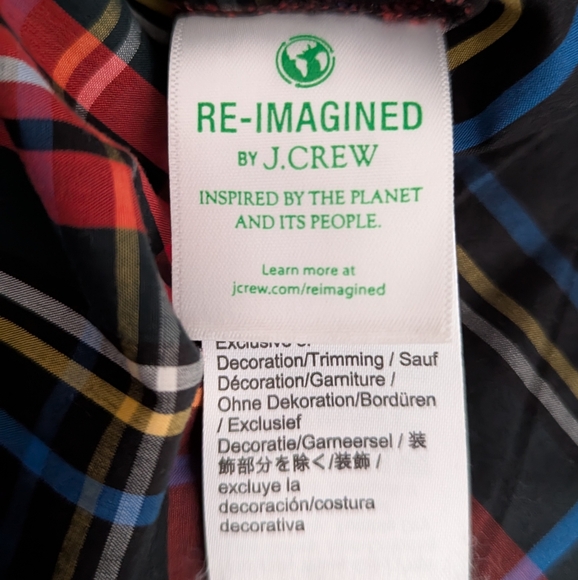 J. Crew Stewart Tartan Plaid Tunic with Velvet Trim - Picture 7 of 10